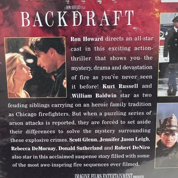 🔥  Vintage Backdraft DVD - Red Cover - Never Played - New in Wrapping - Picture 7 of 11